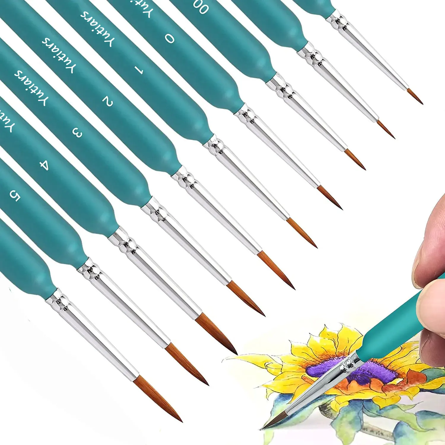 10pcs Miniature Paint Brushes 5