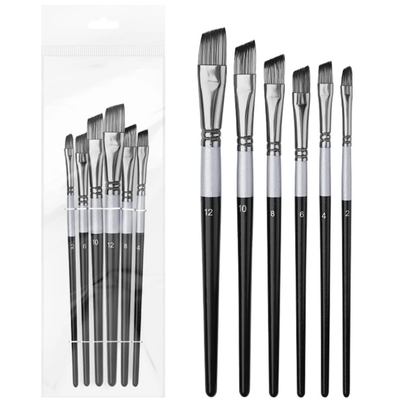 6PCS Professional Artist Paintbrush Set 4