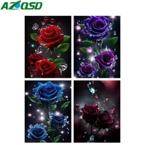 AZQSD Rose Diamond Painting Kit 1