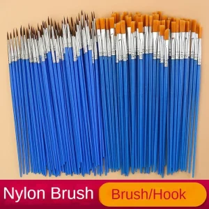 Nylon Hair Paint Brush Set 1