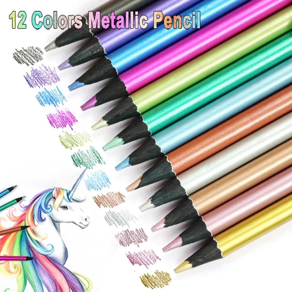12-Color Metallic Pencil Set 2