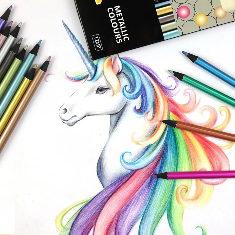 12-Color Metallic Pencil Set 3