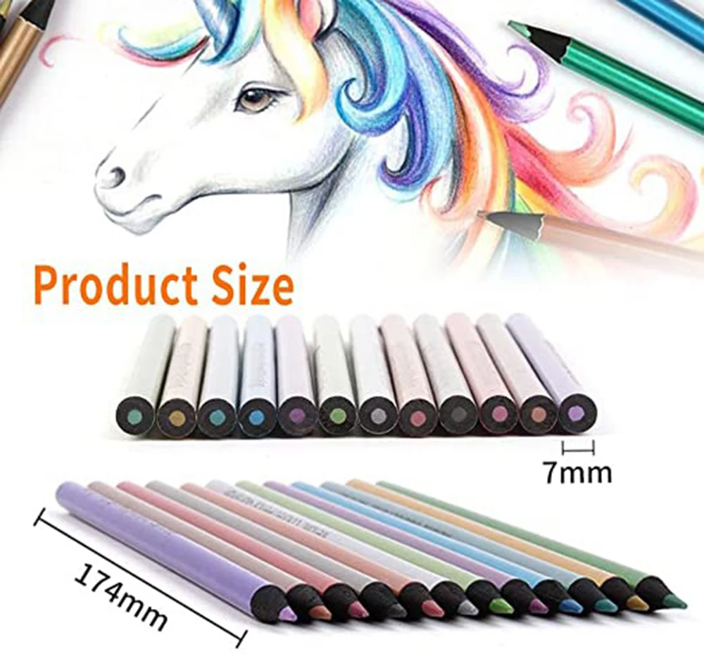 12-Color Metallic Pencil Set 4