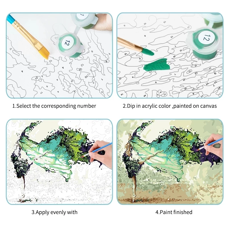 GATYZTORY Castle Wonderland Paint by Numbers Kit 4