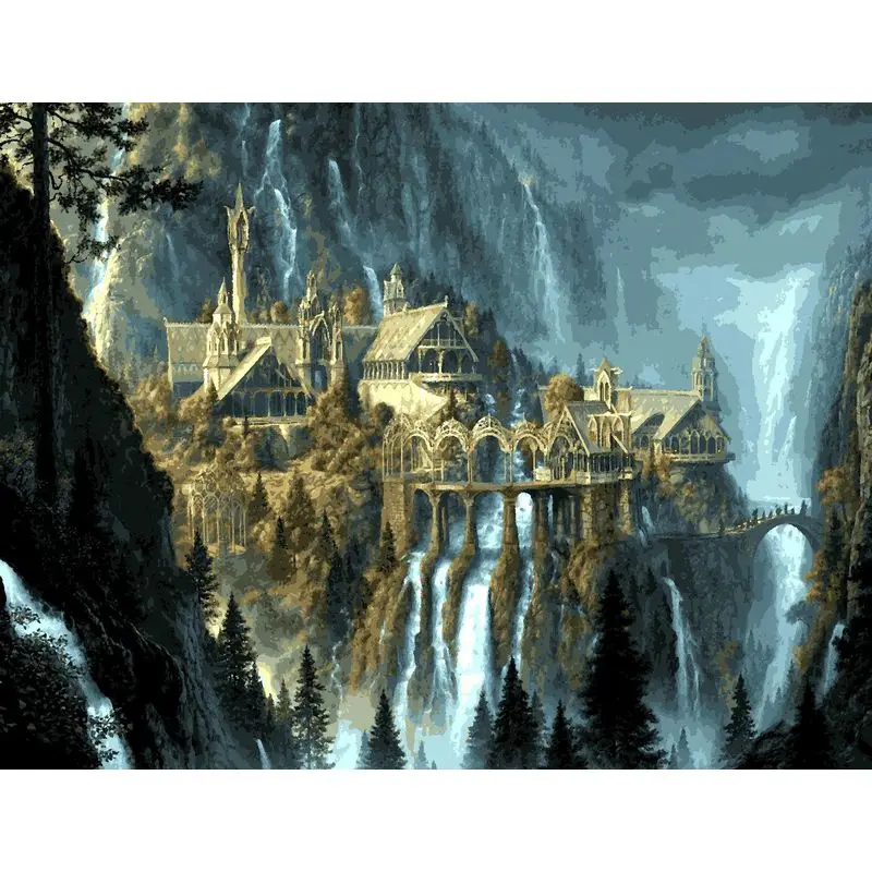GATYZTORY Castle Wonderland Paint by Numbers Kit 1