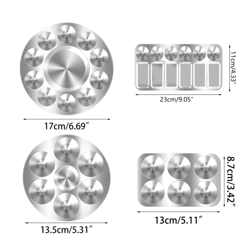 Reusable Metal Paint Tray Palette 6