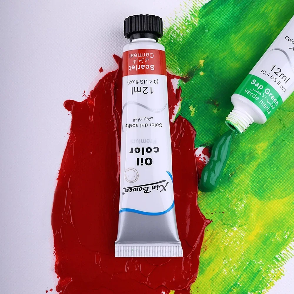 12-Color Professional Oil Paint Set 5