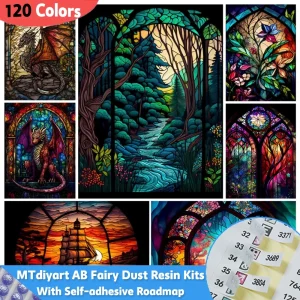 Stained Glass Diamond Painting Kit – 120 Colors 1