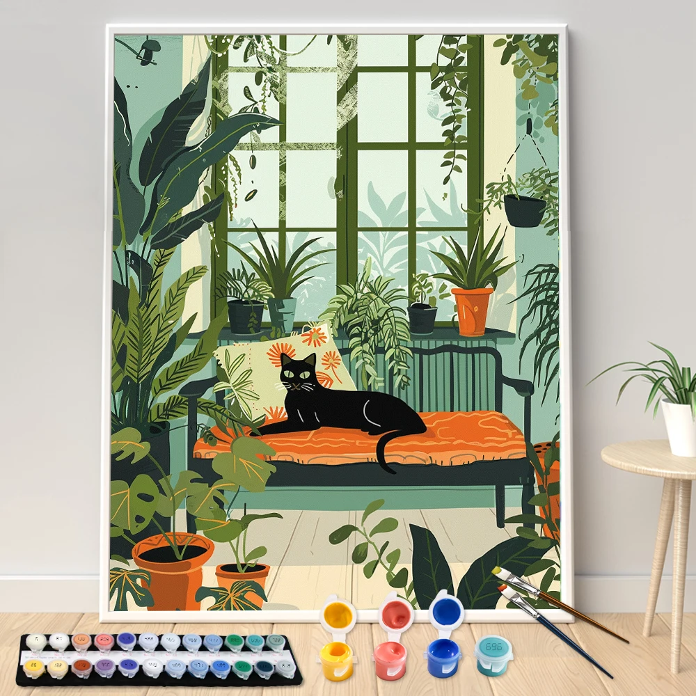 DIY Cat Painting by Numbers Kit 2