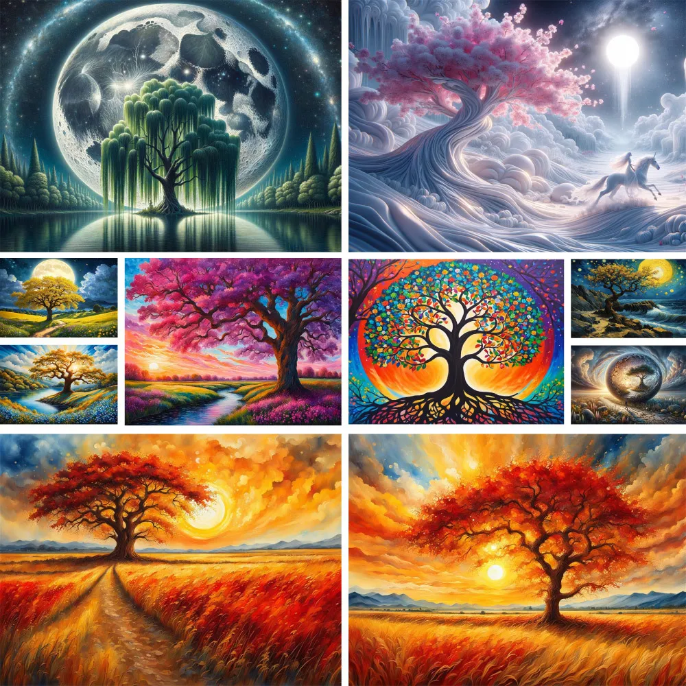 Landscape Fantasy Tree Paint By Number For Adults Handicrafts Crafts Kits For Adults Wall Decor Gift For Wife Free Shipping 2024 1