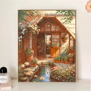 Elegant Courtyard Paint by Numbers Kit 1